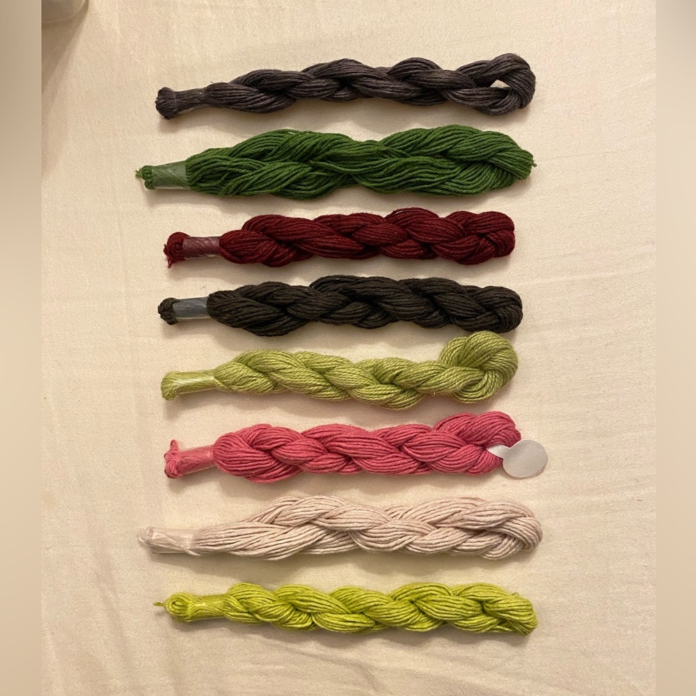 8 Professional Quality Assorted Embroidery Floss Skeins - Heavy Duty Cotton NWOT